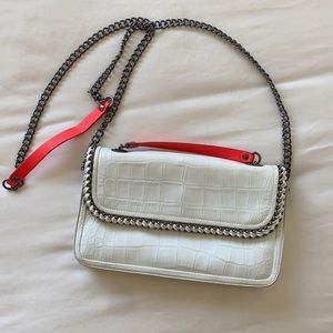 Henri Bendel White Alligator Bag Chain Strap